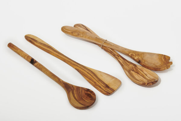 Couverts bois d'olivier - couverts duo 30 cm - couverts duo 30 cm